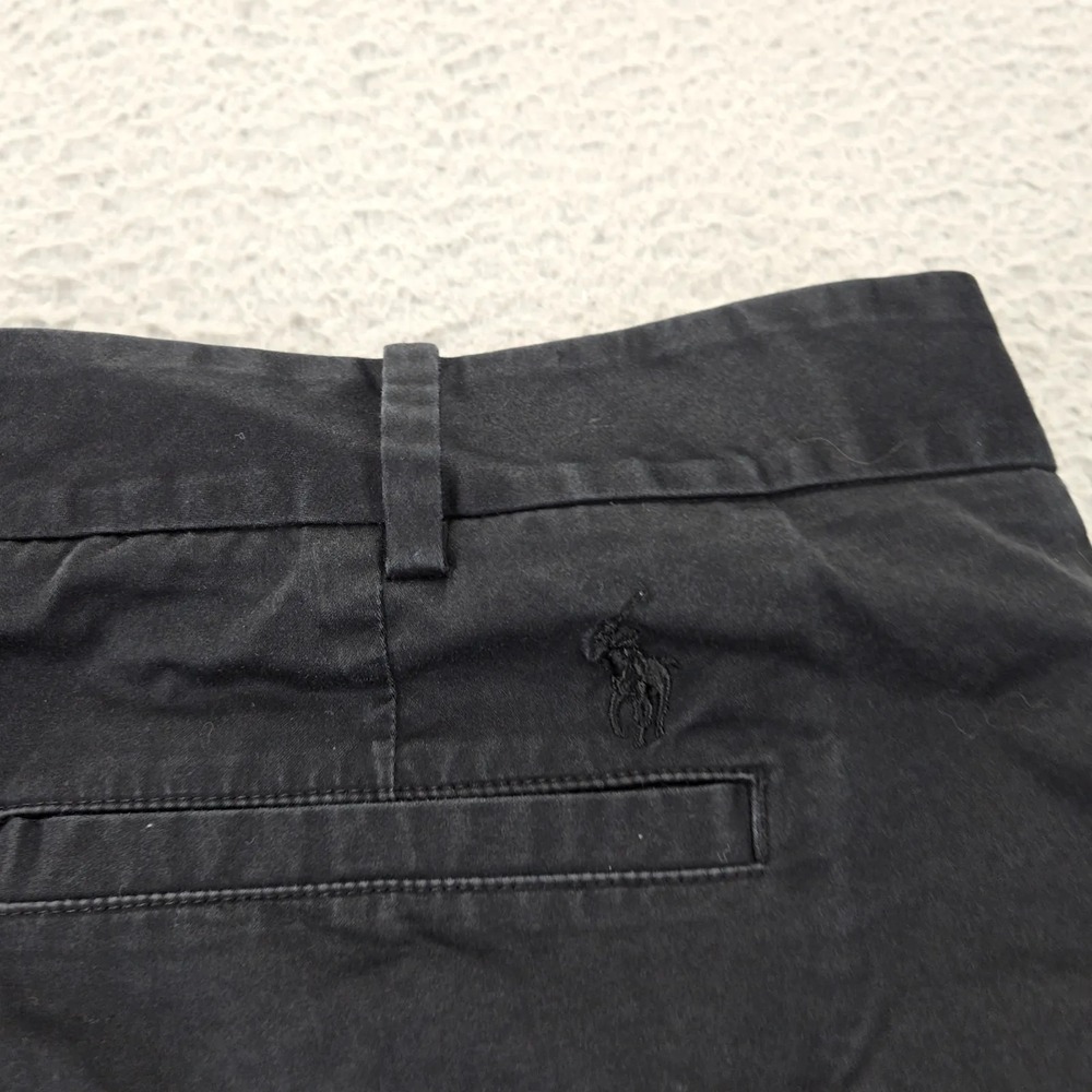 Ralph Lauren Golf Shorts Womens 10 Black Chino Flat Front Classic Fit Mid Rise - Picture 6 of 9